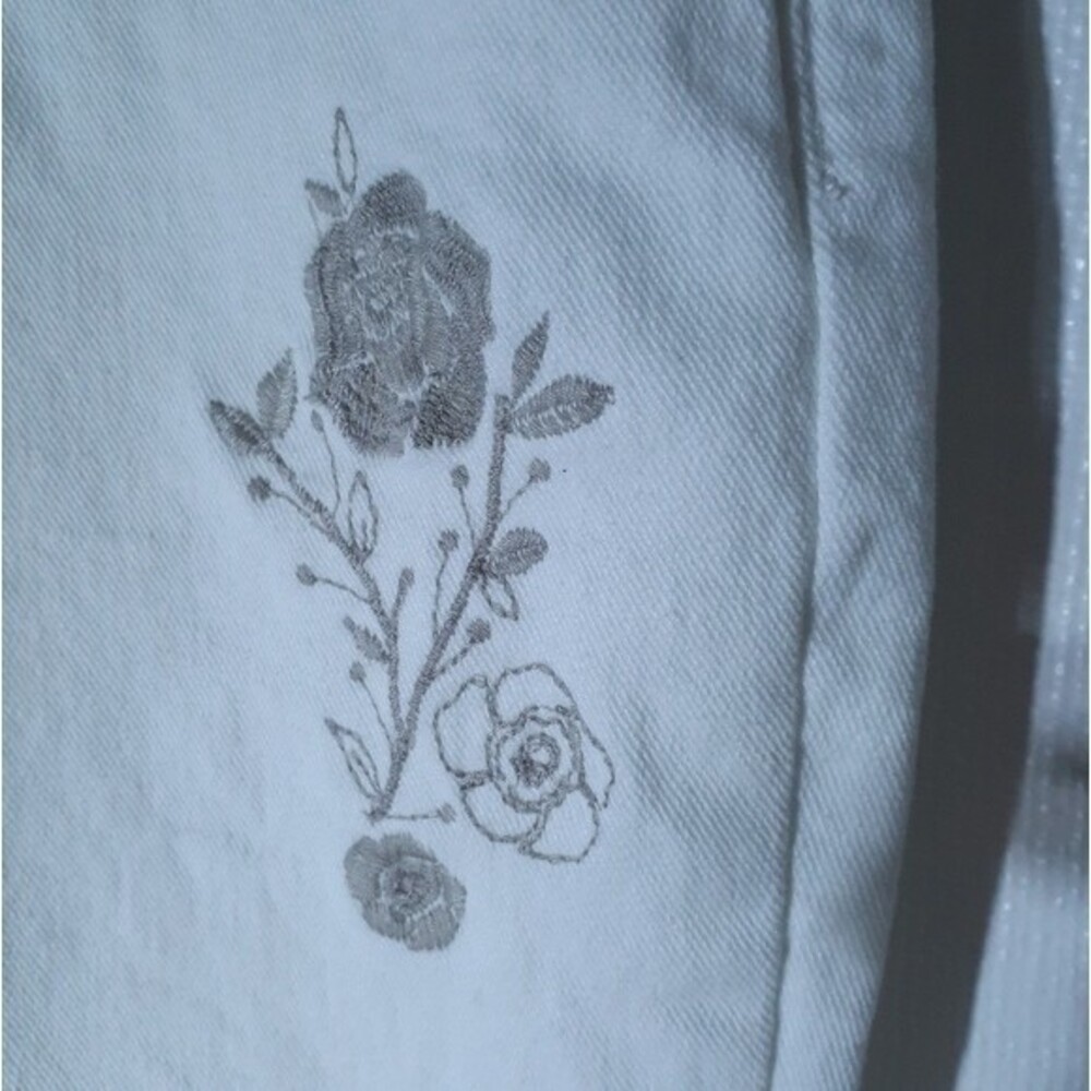 Lee modern series fit white jeans 6 m pants summer vintage embroidered y2k - Picture 4 of 10
